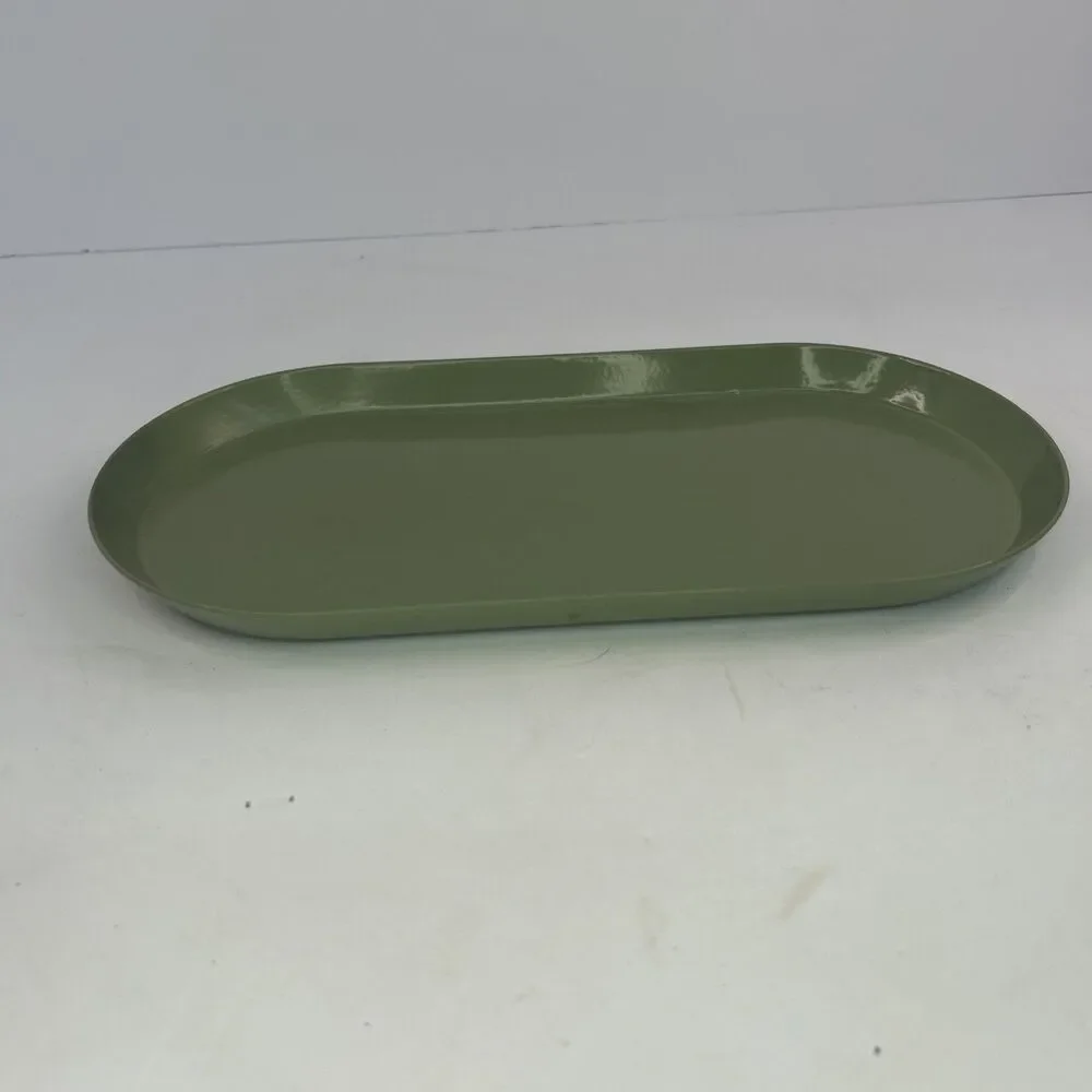 Hearth & Hand Magnolia Olive Green Metal Oval Decorative Tray